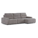 Levine Power Slide Out Sofa Bed with Right Facing Chaise - Taupe