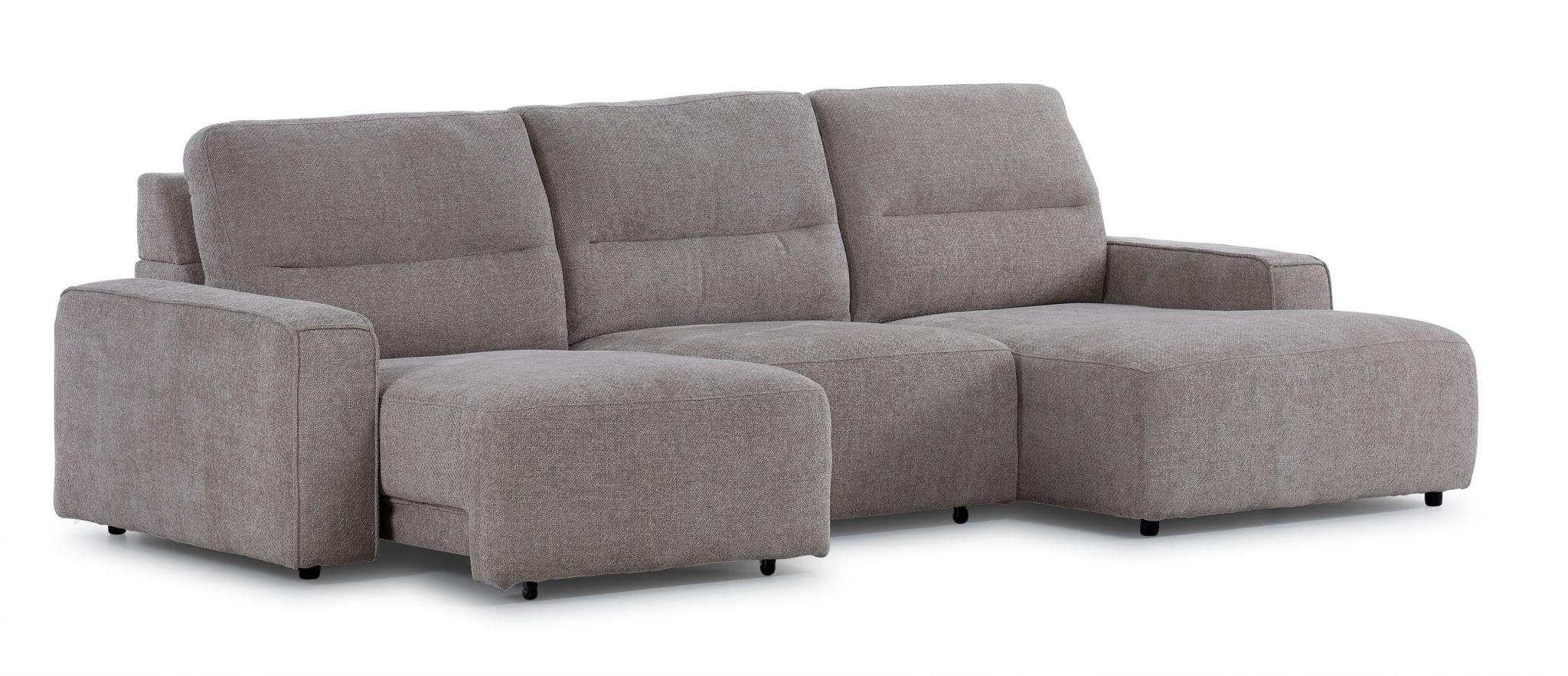 Levine Power Slide Out Sofa Bed with Right Facing Chaise - Taupe