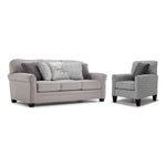 Lewiston Sofa and Chair Set - Cement and Graphite