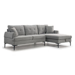 Louie 2-Piece Sectional with Right-Facing Storage Chaise - grey