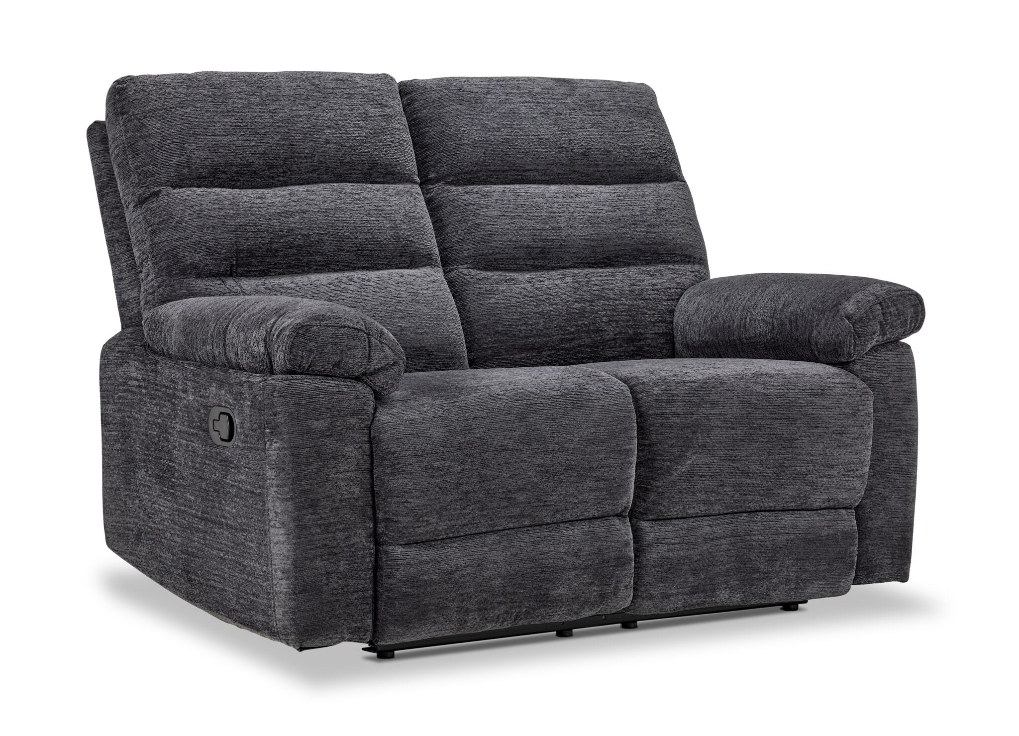 Lucie Reclining Sofa, Loveseat and Recliner Set- Charcoal