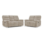 Lucie Reclining Sofa and Loveseat Set - Ivory