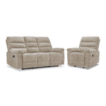 Lucie Reclining Sofa and Recliner Set - Ivory