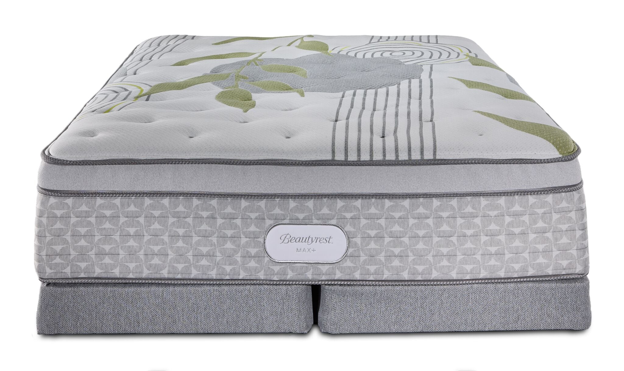 Beautyrest Max+ Lumen Euro Top Luxury Firm King Mattress and Low Profile Split Boxspring Set