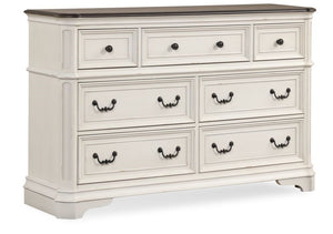 Macey Bureau 7 tiroirs - blanc