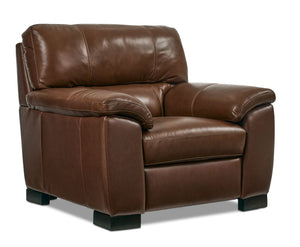 Maddox Fauteuil en cuir - cognac