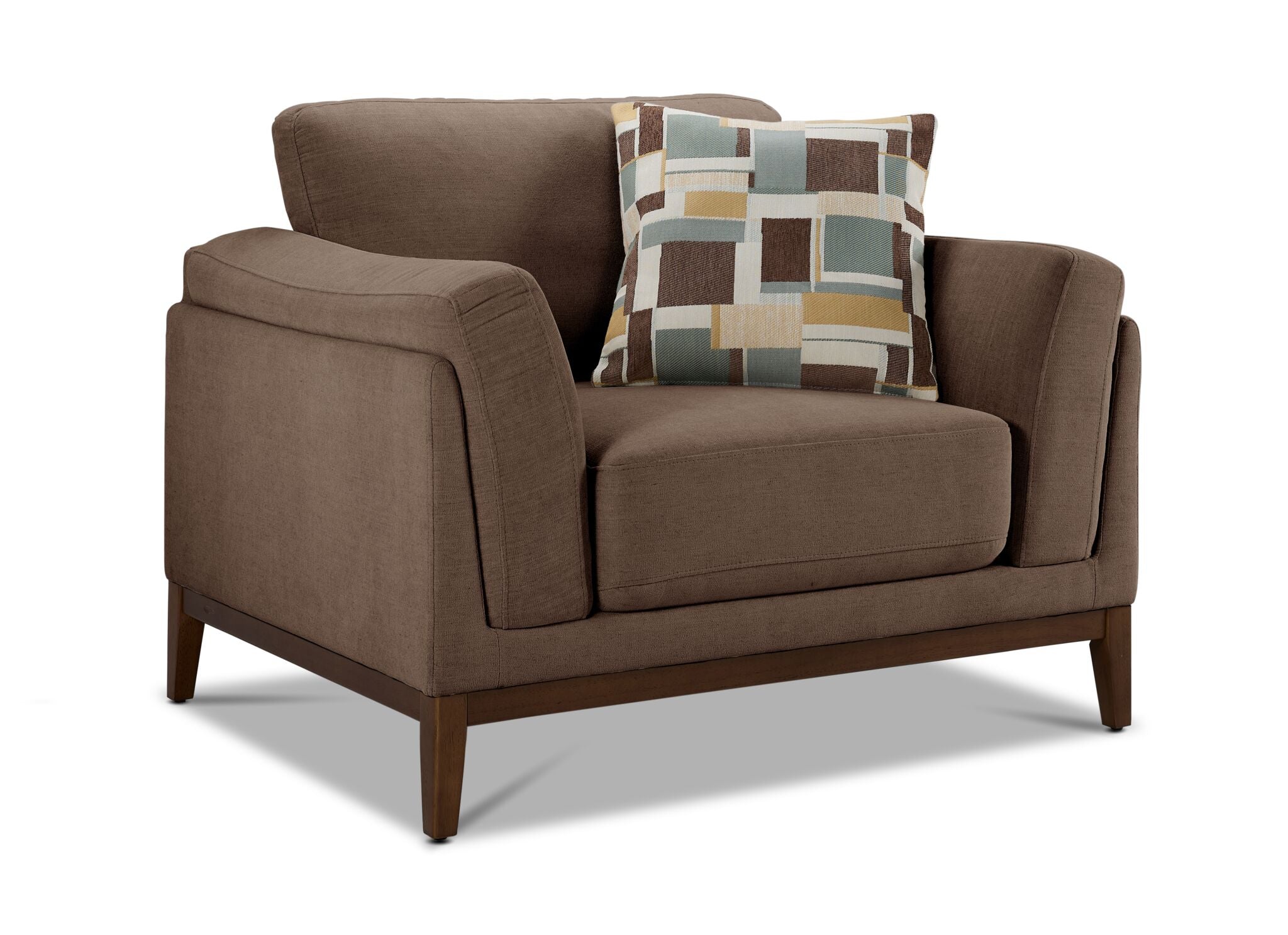 Madrid Sofa, Loveseat and Chair Set - Dark Brown