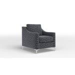 Marissa Accent Chair - Boxes Dark Blue