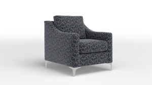 Marissa Fauteuil d'appoint - Bleu foncé caisson