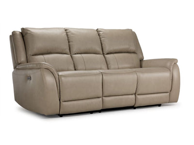 Maxton Sofa inclinable électrique en cuir - taupe