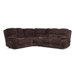Maxwell 6-Piece Power Reclining Sectional with Console- Brown