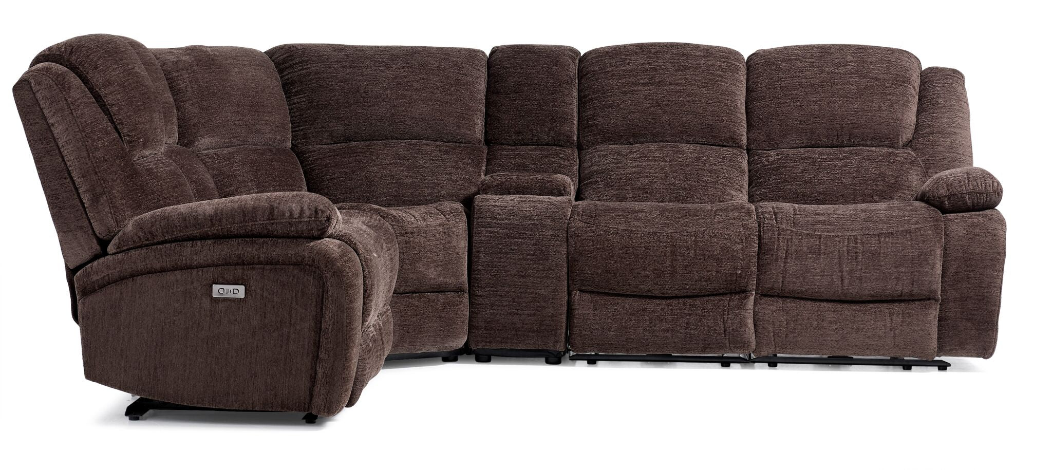 Maxwell 6-Piece Power Reclining Sectional with Console- Brown