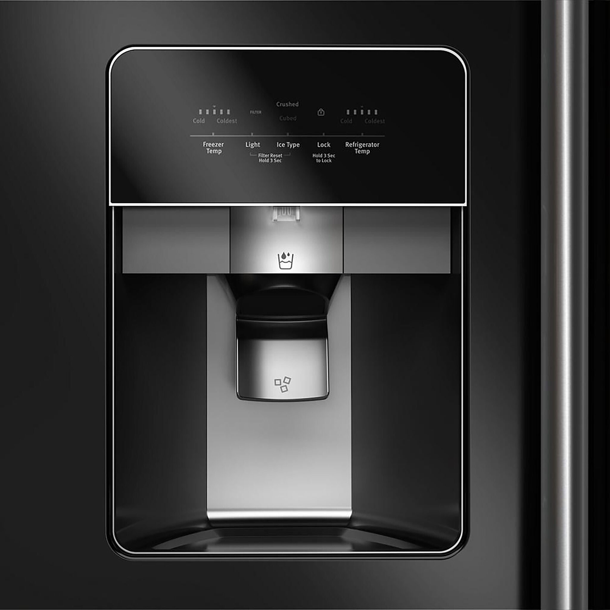 Maytag 35.5" 24.5 Cu. Ft. Black Side-by-Side Refrigerator - MRSF4036PB