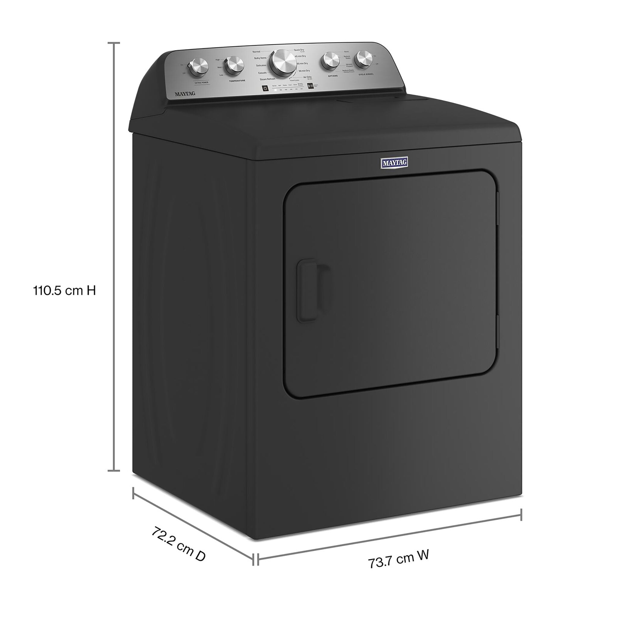 Maytag Volcano Black Electric Dryer (7.00 Cu Ft) - YMED5430PBK