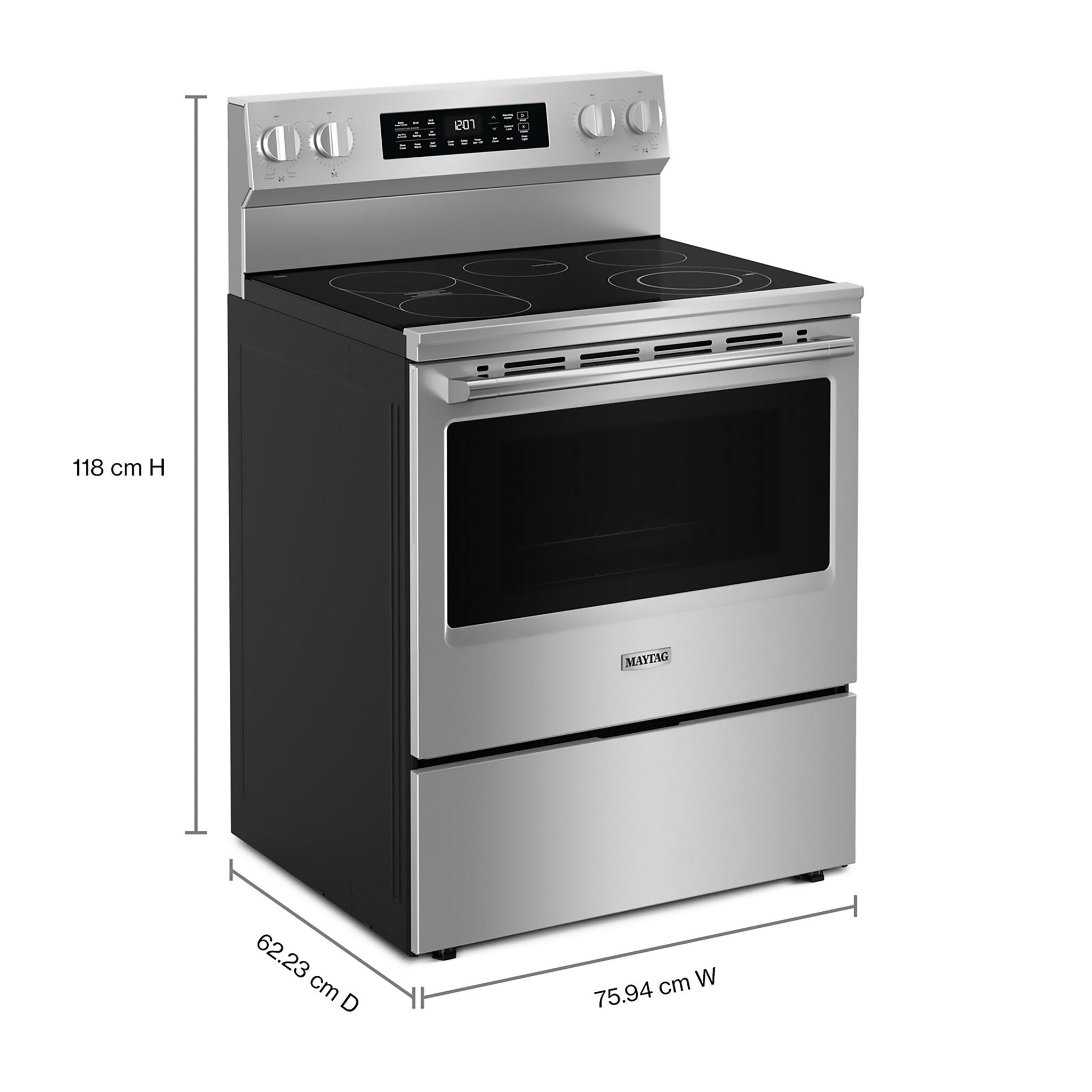 Maytag Fingerprint Resistant Stainless Steel Freestanding Electric Range (5.3 cu.ft.) - YMFES7030SZ