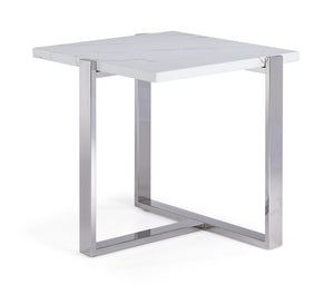 Memphis Table de bout 24 po - blanc