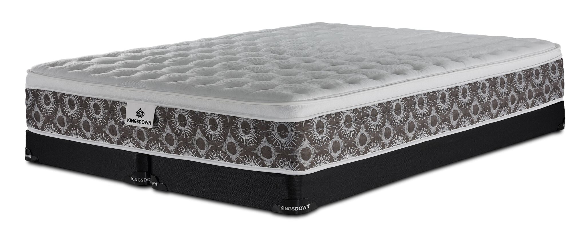 Kingsdown Merritt Medium Euro Top Queen Mattress and Split Low Profile Boxspring Set