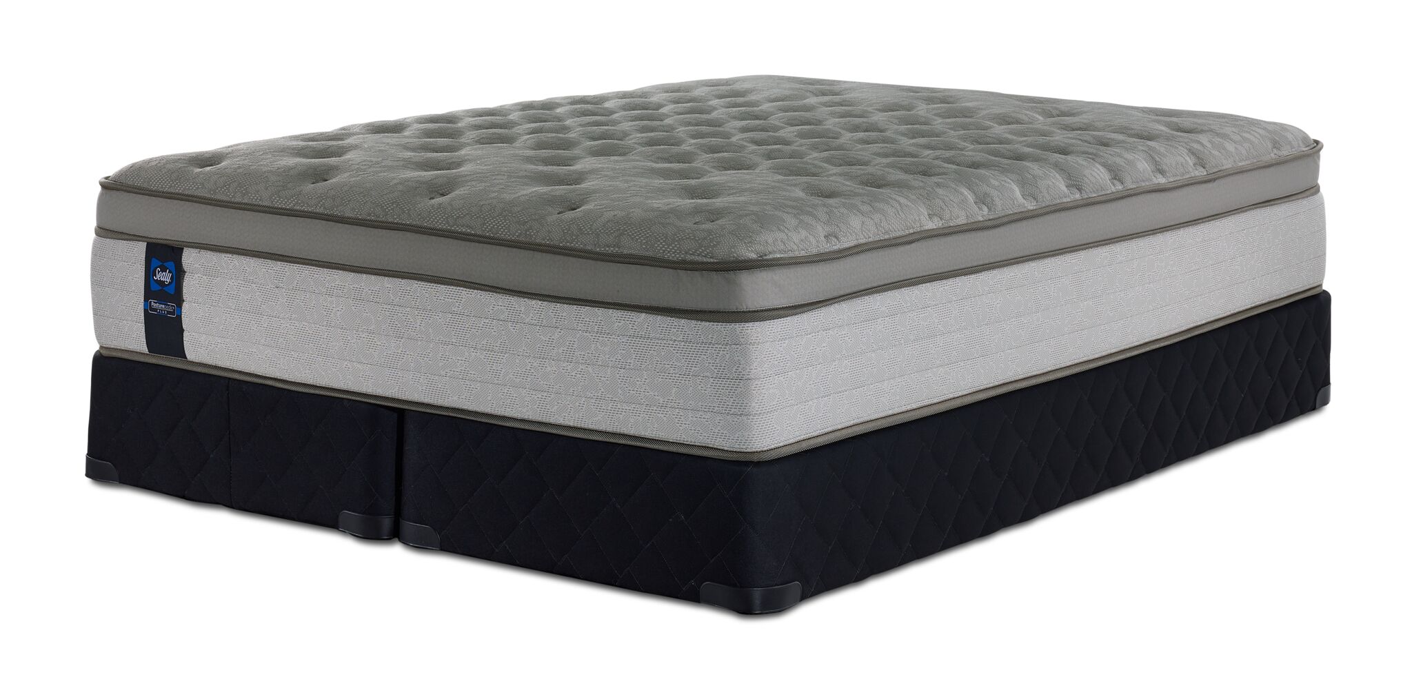 Sealy Posturepedic® Plus Sterling Milana II Luxury Plush Eurotop Queen Mattress and Split Boxspring Set