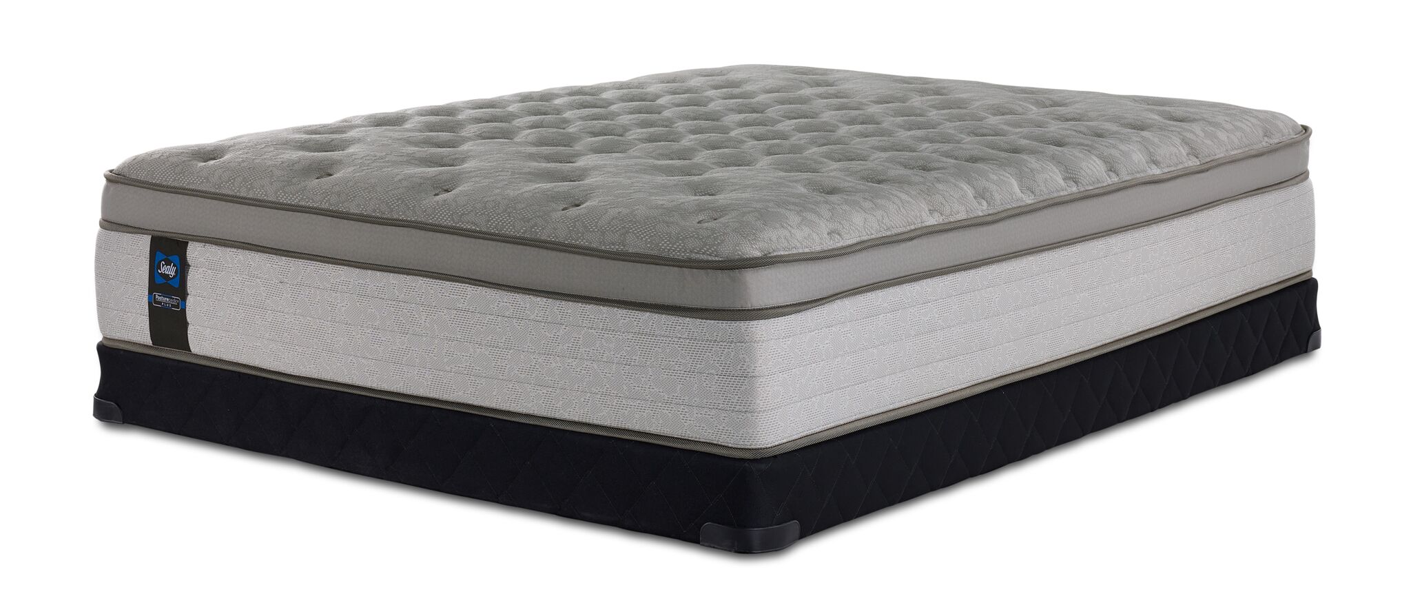 Sealy Posturepedic® Plus Sterling Hera Plush Euro Top Queen Mattress and Low Profile Boxspring Set