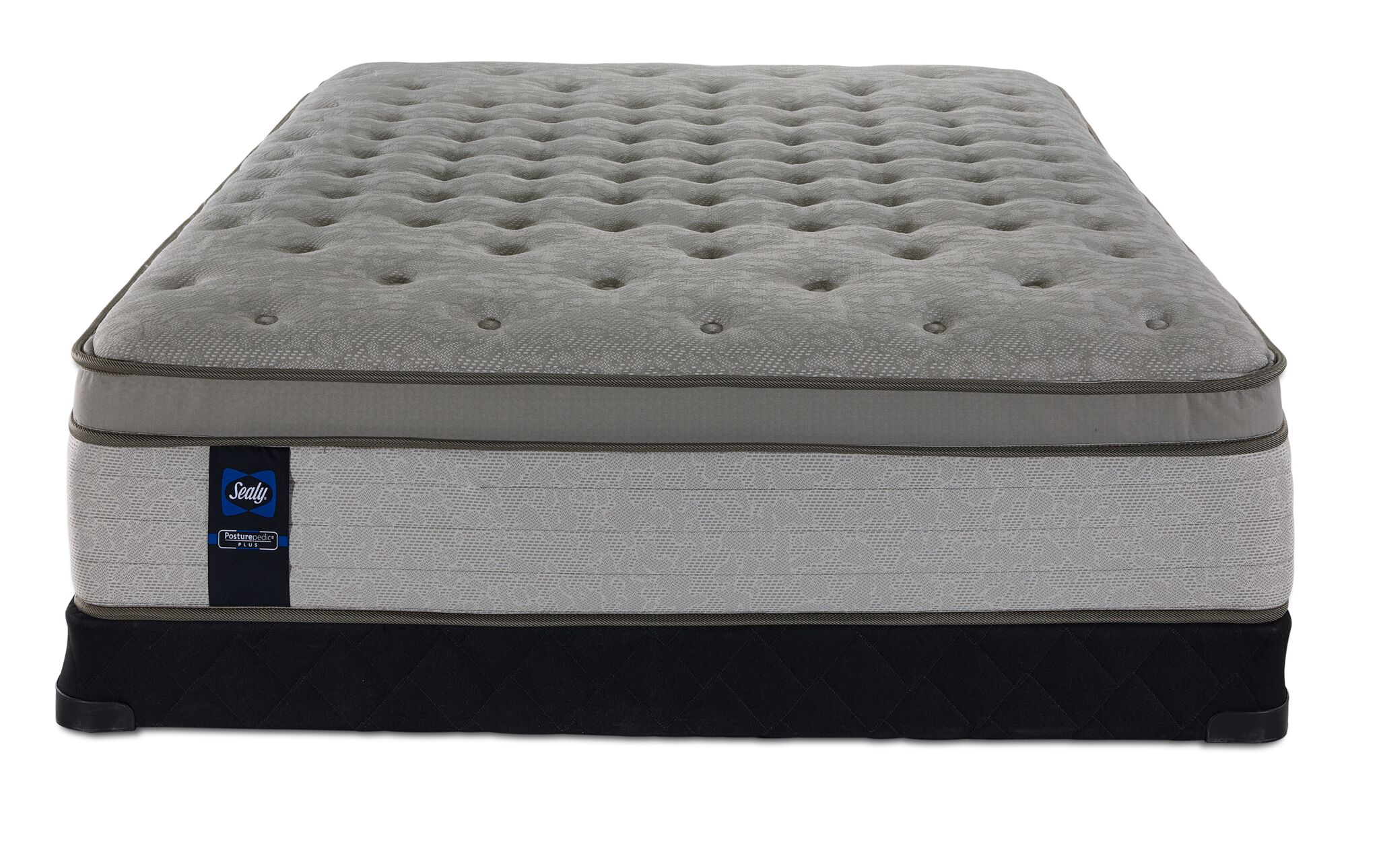 Sealy Posturepedic® Plus Sterling Milana II Luxury Plush Eurotop Queen Mattress and Low Profile Boxspring Set