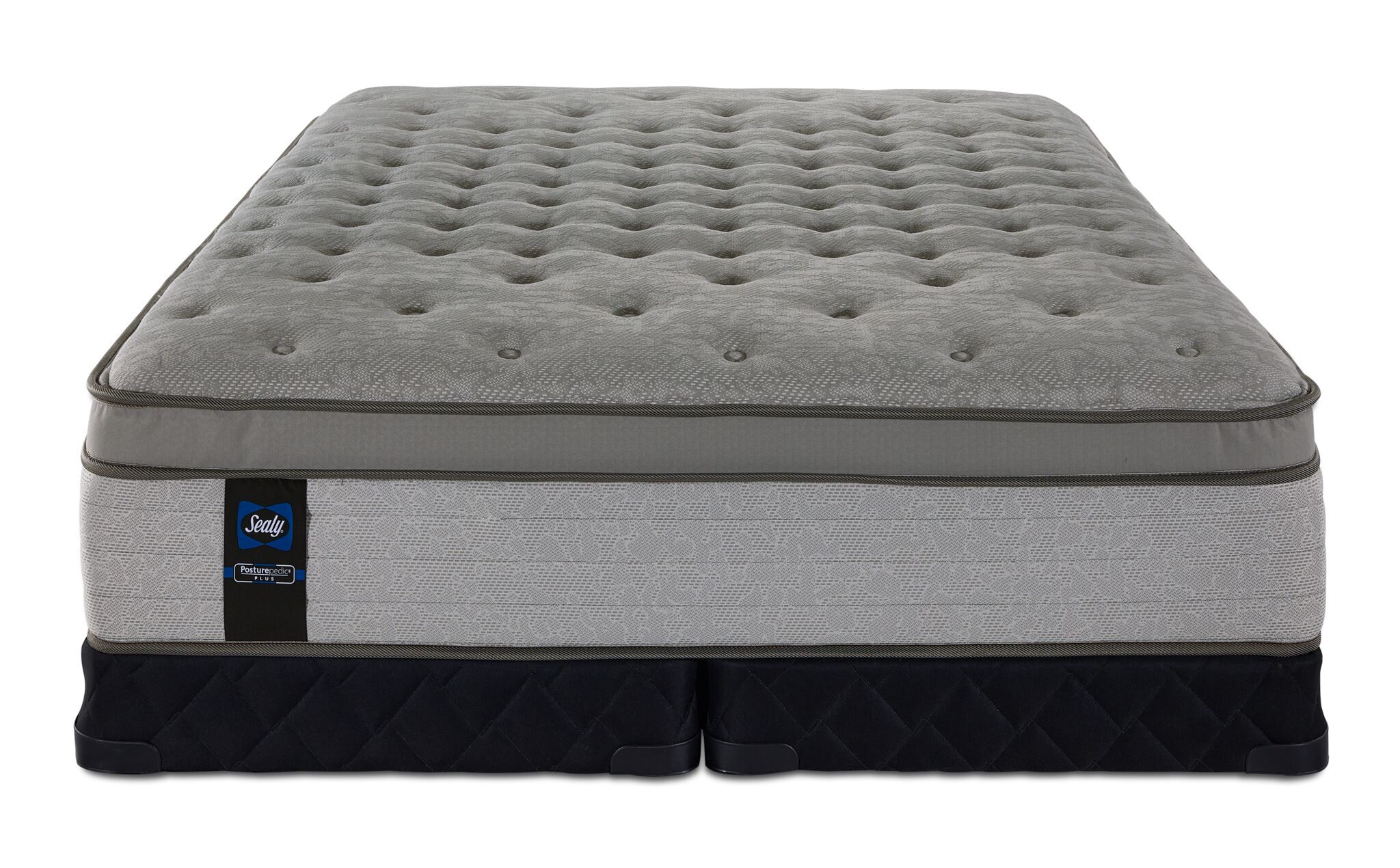 Sealy Posturepedic® Plus Sterling Hera Plush Euro Top Queen Mattress and Low Profile Split Boxspring Set