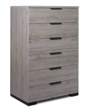 Monaco Commode 5 tiroirs - gris