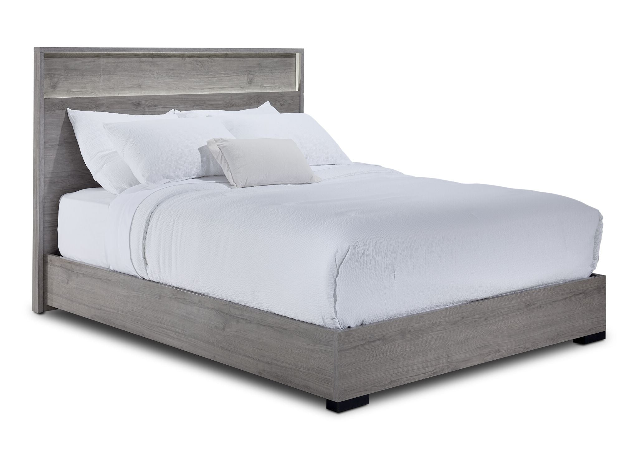 Monaco 3 - Piece Queen Bed - Grey