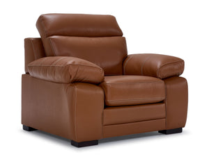 Morrison II Fauteuil en cuir - cognac
