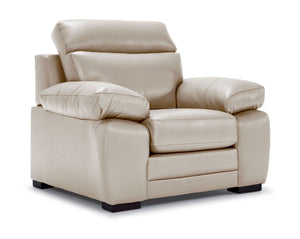 Morrison II Fauteuil en cuir - beige