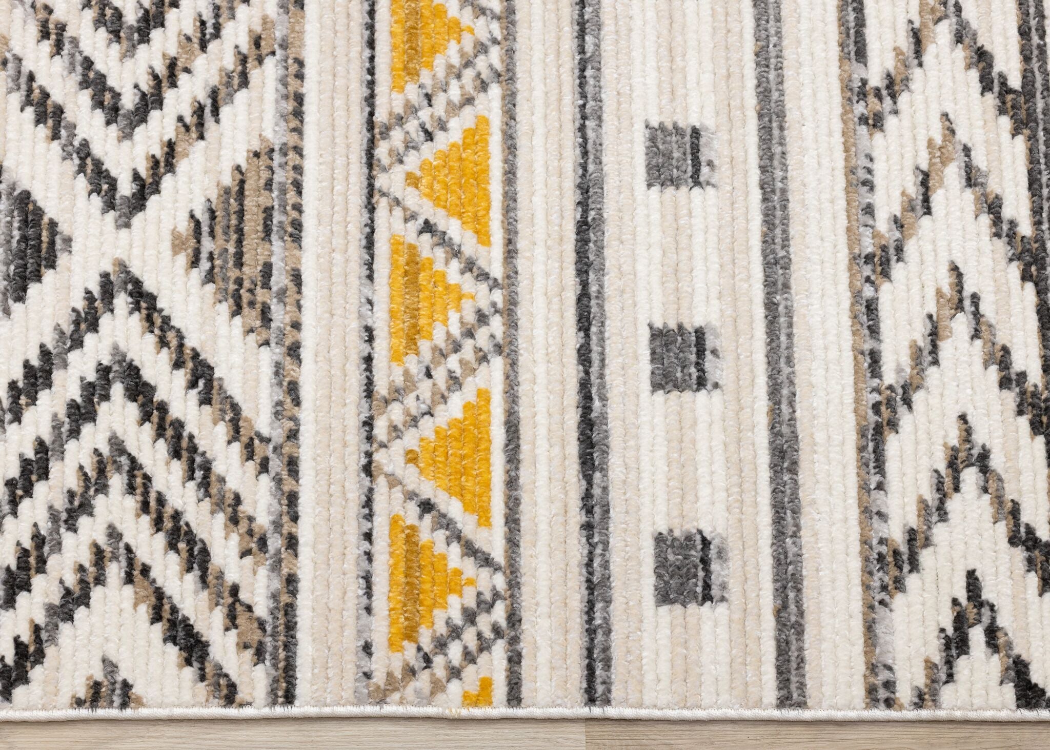 Golden Peaks 7'10" x 10'6" Tribal Area Rug - Grey, Yellow