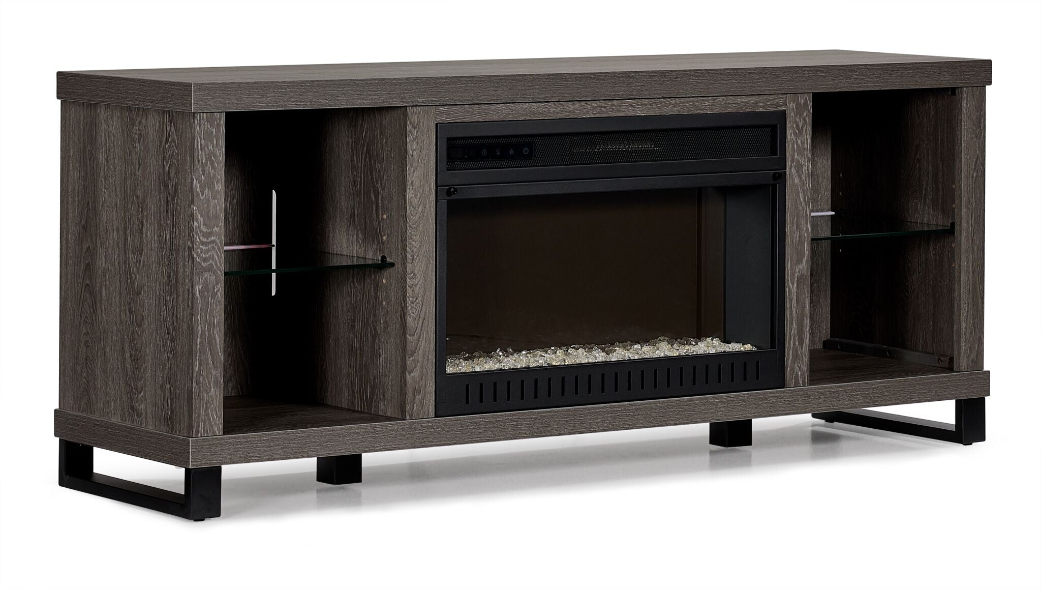 Neelam 60" Fireplace Console - Light Grey
