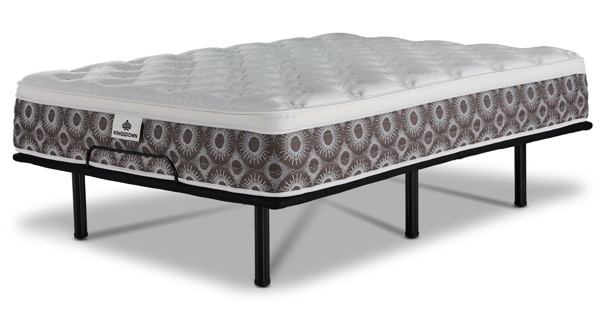 Kingsdown Nerissa Plush Euro Top King Mattress and L2 2.0 Adjustable Base