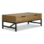 Feeling Connected - Newport 52" Coffee Table - Oak and Black