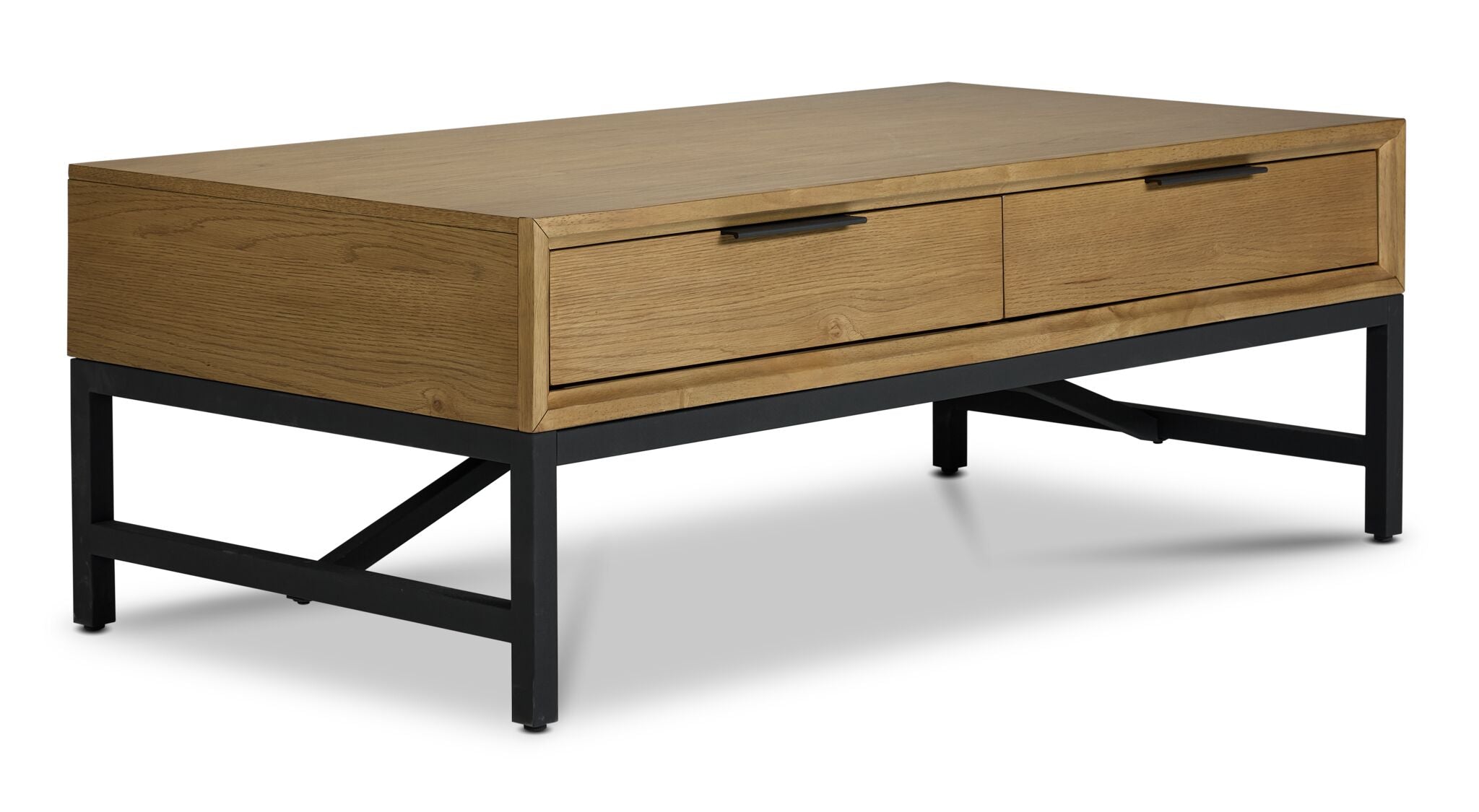 Feeling Connected - Newport 52" Coffee Table - Oak and Black