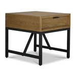 Feeling Connected - Newport 24" End Table - Oak and Black