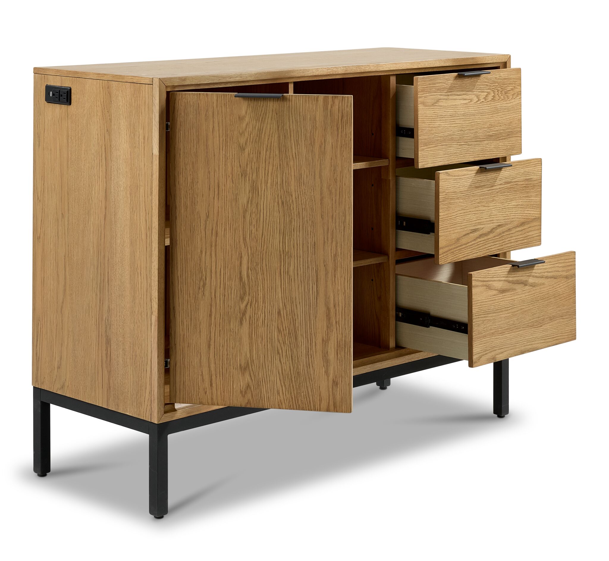 Feeling Connected - Newport Server - Oak and Black