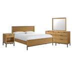 Feeling Connected - Newport 6 - Piece King Bedroom Package - Oak and Black