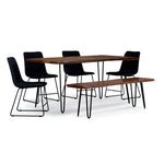 Niagara 6-Piece Dining Set - Natural, Black