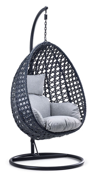 Oasis Chaise coquille de jardin - noir et gris