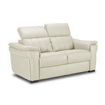 Orlando-Ray Leather Loveseat - White