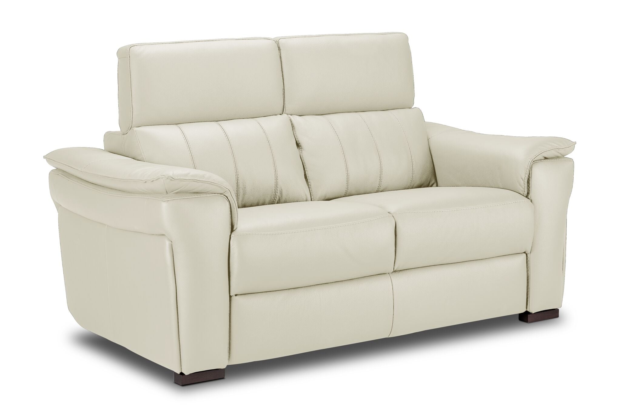 Orlando-Ray Leather Loveseat - White