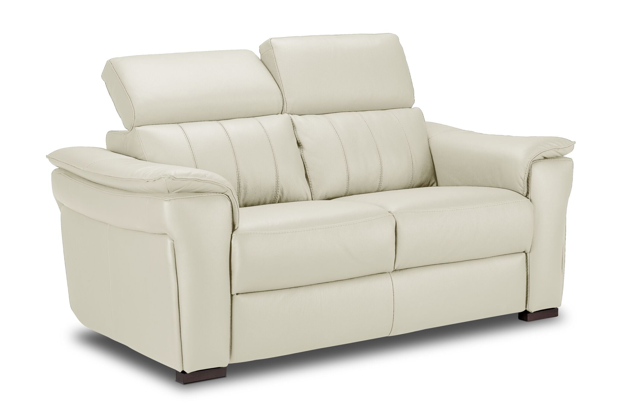 Orlando-Ray Leather Sofa, Loveseat and Chair Set - White
