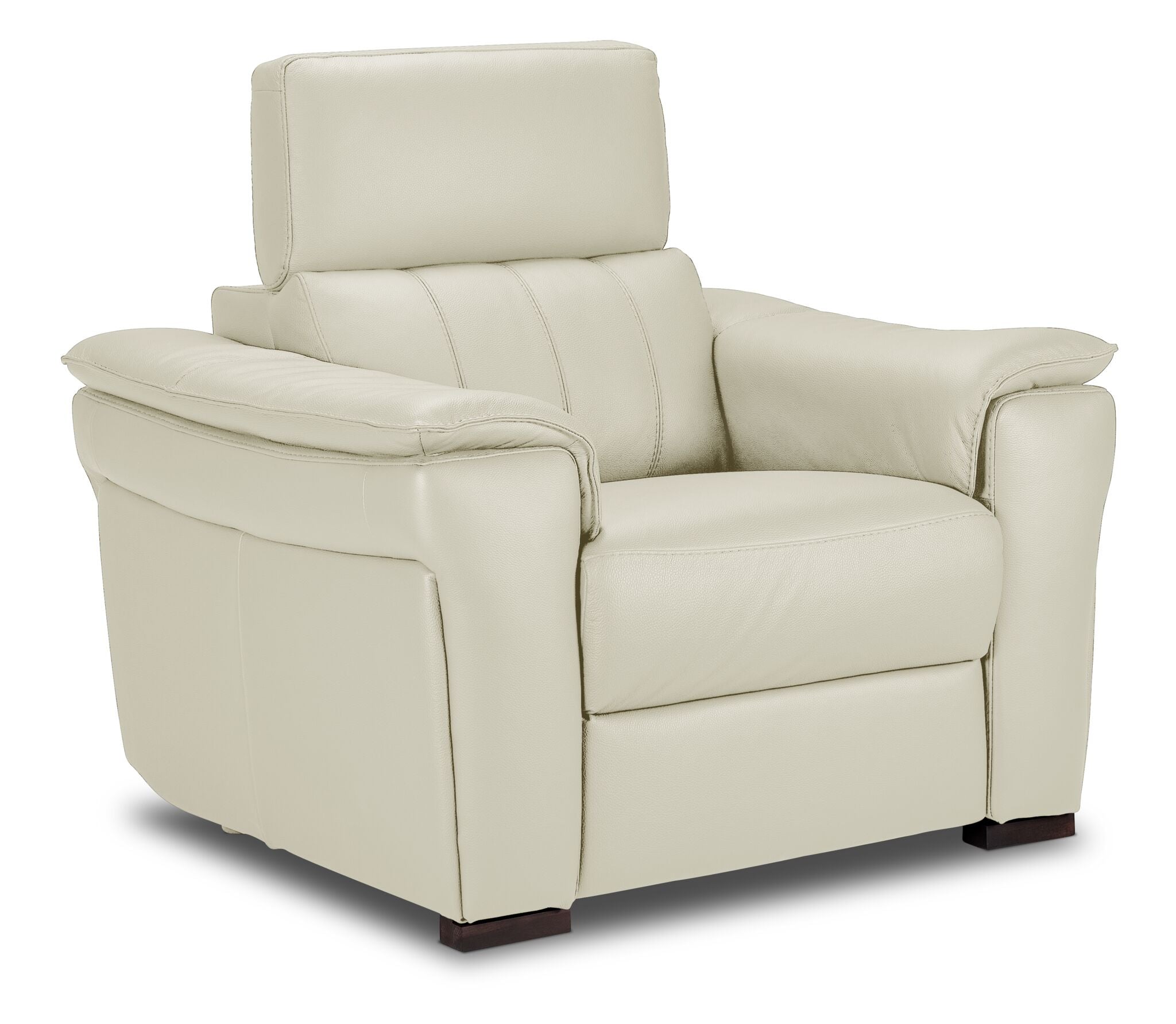 Orlando-Ray Leather Sofa, Loveseat and Chair Set - White