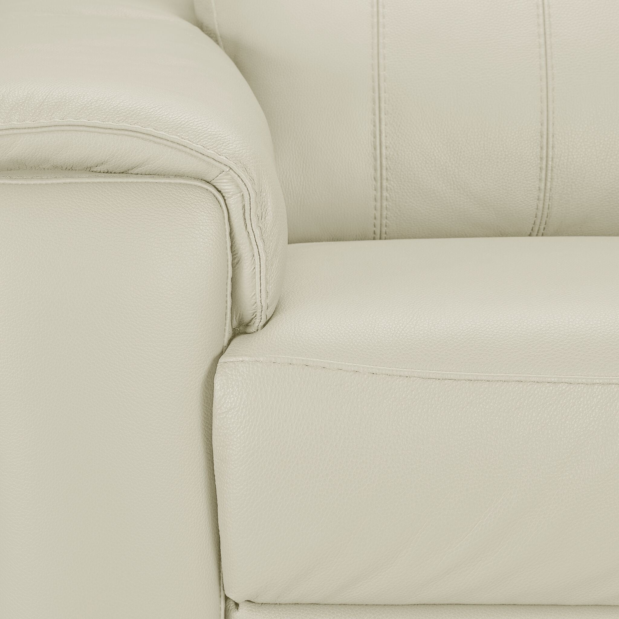 Orlando-Ray Leather Loveseat - White