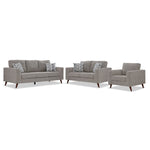 Orleans Sofa, Loveseat and Chair Set - Grey