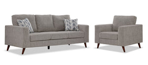 Orleans Ens. Sofa et fauteuil – gris