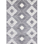 Diamond Mist 6'7" x 9'6" Diamond Pattern Area Rug - Grey, White