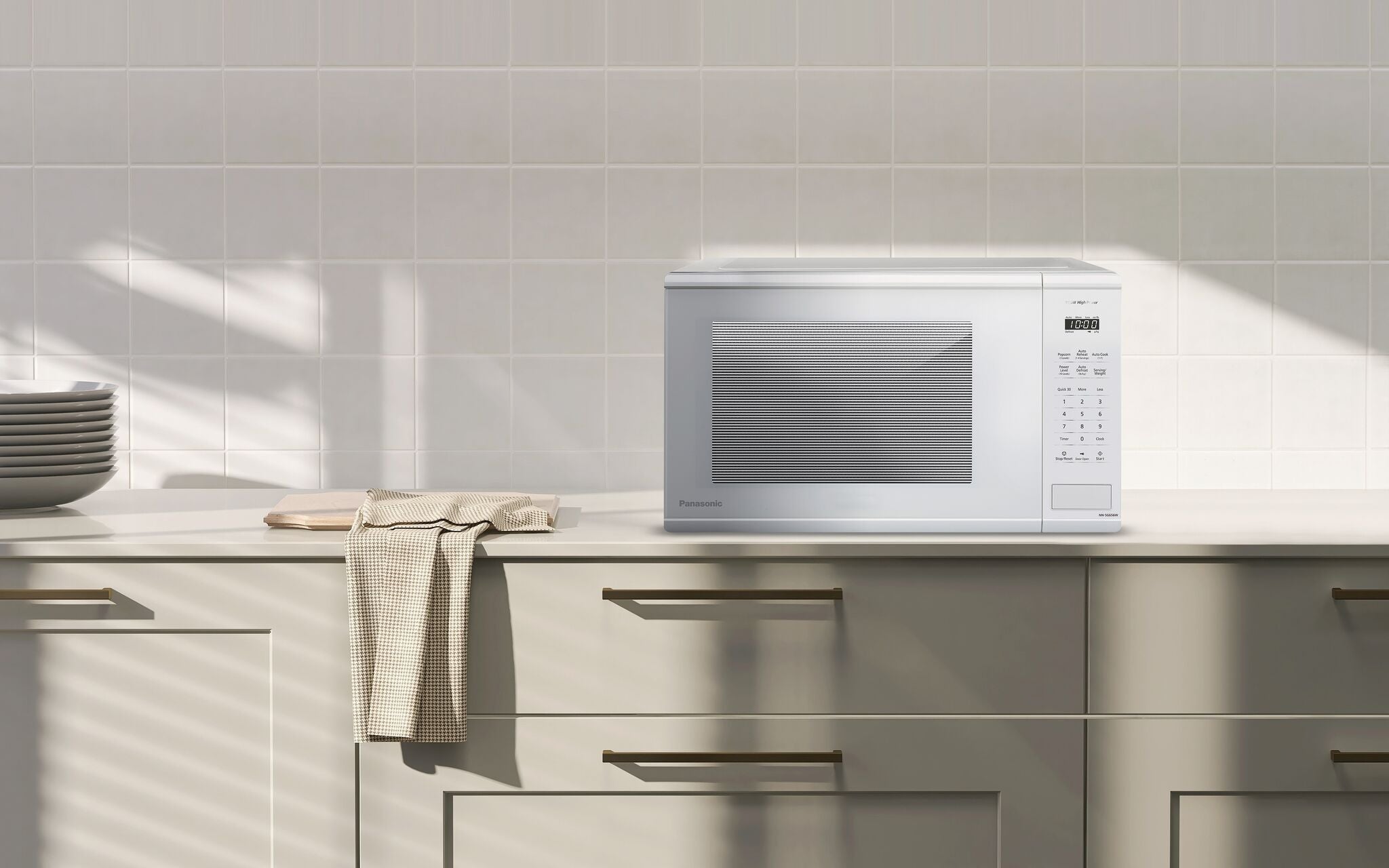 Panasonic White Countertop Microwave with Genius Sensor (1.3 Cu.Ft.) - NNSG656WC