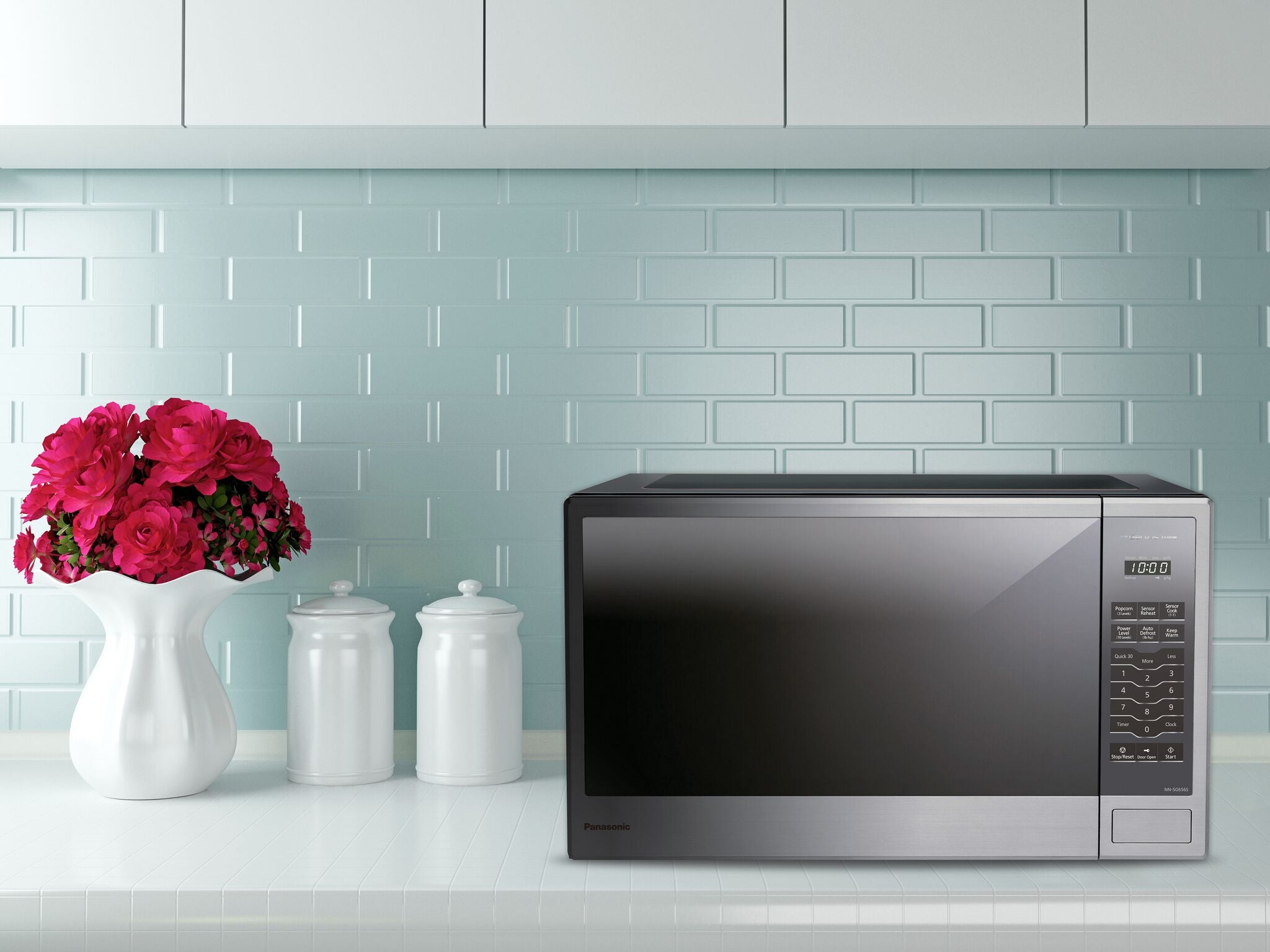 Panasonic Stainless Steel Countertop Microwave with Genius Sensor (1.3 Cu.Ft.) - NNSG656SC