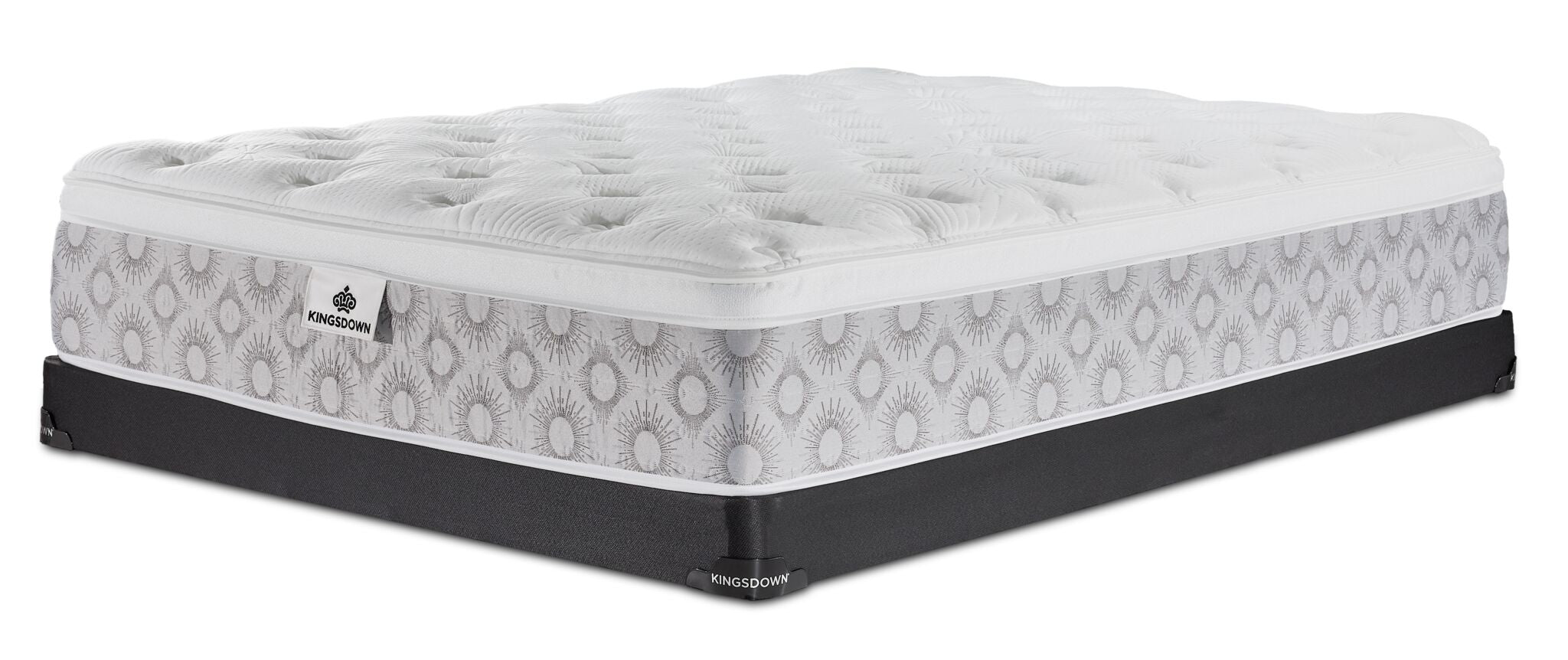 Kingsdown Paxton Medium Euro Top Twin Mattress and Low Profile Boxspring Set